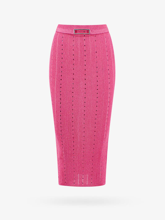Ribbed skirt with all-over rhinestone detail