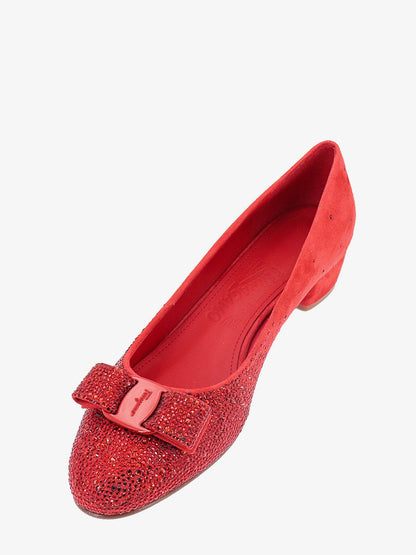 Décolleté in suede con dettaglio strass thumbnail