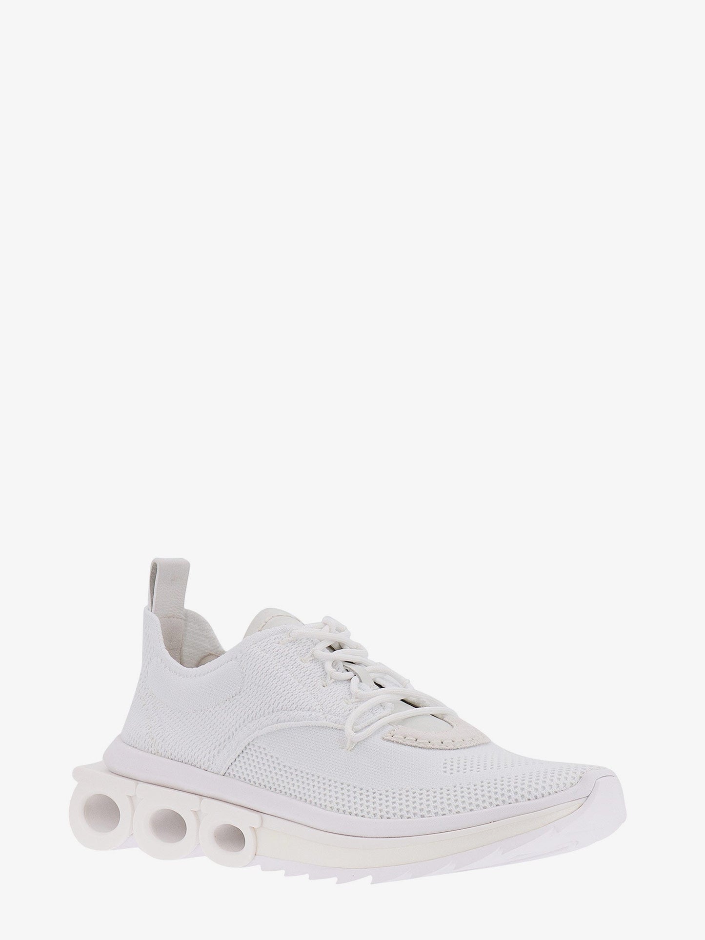 Nylon sneakers with iconic gancini sole