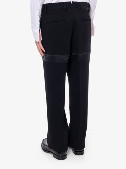 Virgin wool trouser with satin inserts thumbnail