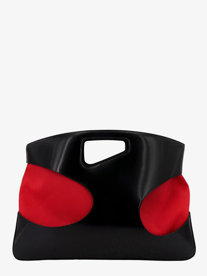 Leather and canvas handbag with cut-out details thumbnail