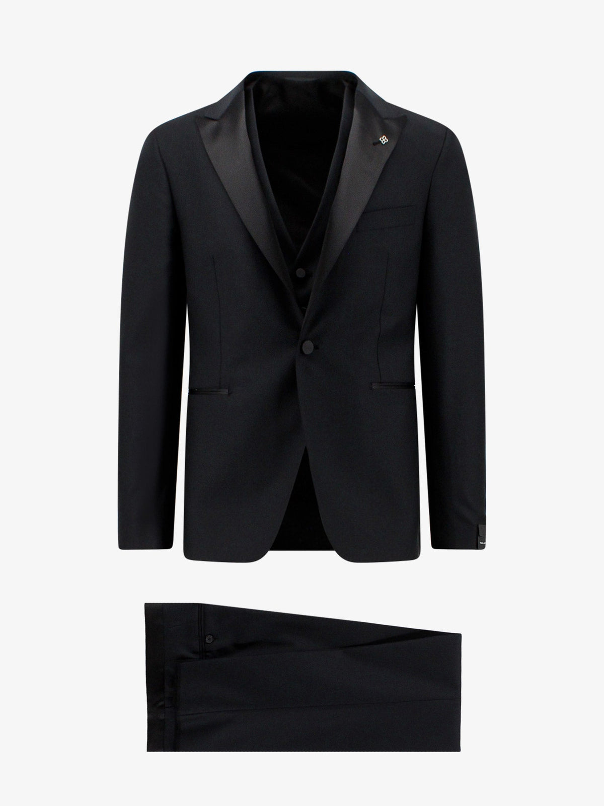 Virgin wool tuxedo vest