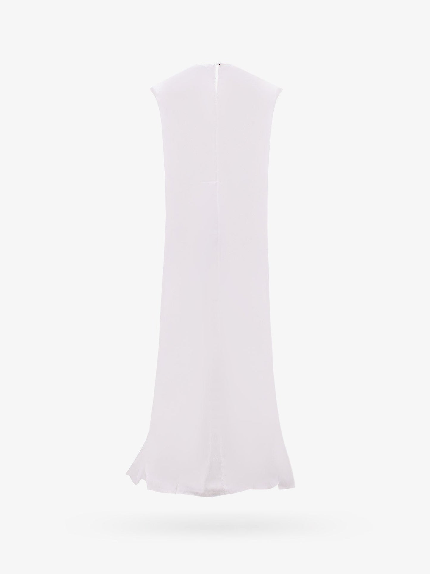 Long viscose dress with all-over ton sur ton logo print