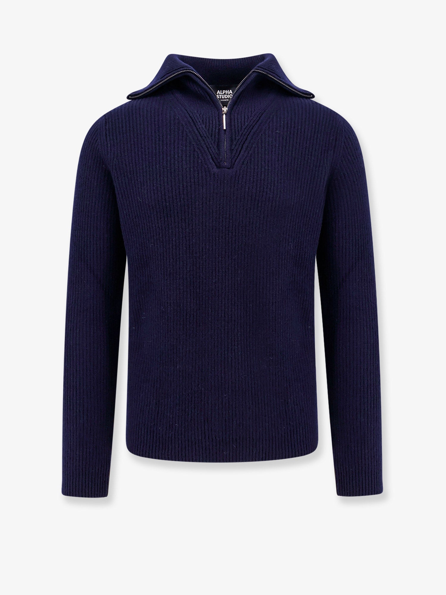 Cashmere sweater half zip