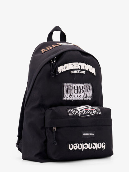 Used effect nylon backpack with printed logo on the front thumbnail