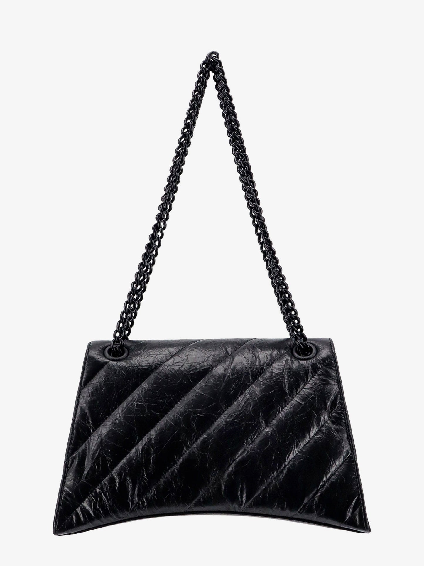 Borsa a spalla in pelle matelassé con mongoramma frontale