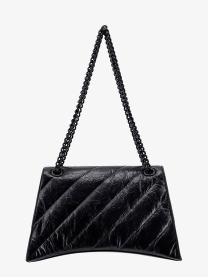 Borsa a spalla in pelle matelassé con mongoramma frontale thumbnail