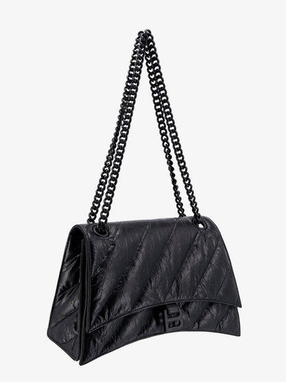 Borsa a spalla in pelle matelassé con mongoramma frontale thumbnail