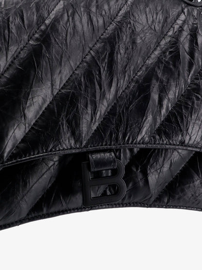 Borsa a spalla in pelle matelassé con mongoramma frontale thumbnail