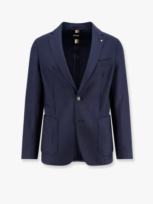 Stretch virgin wool blazer
