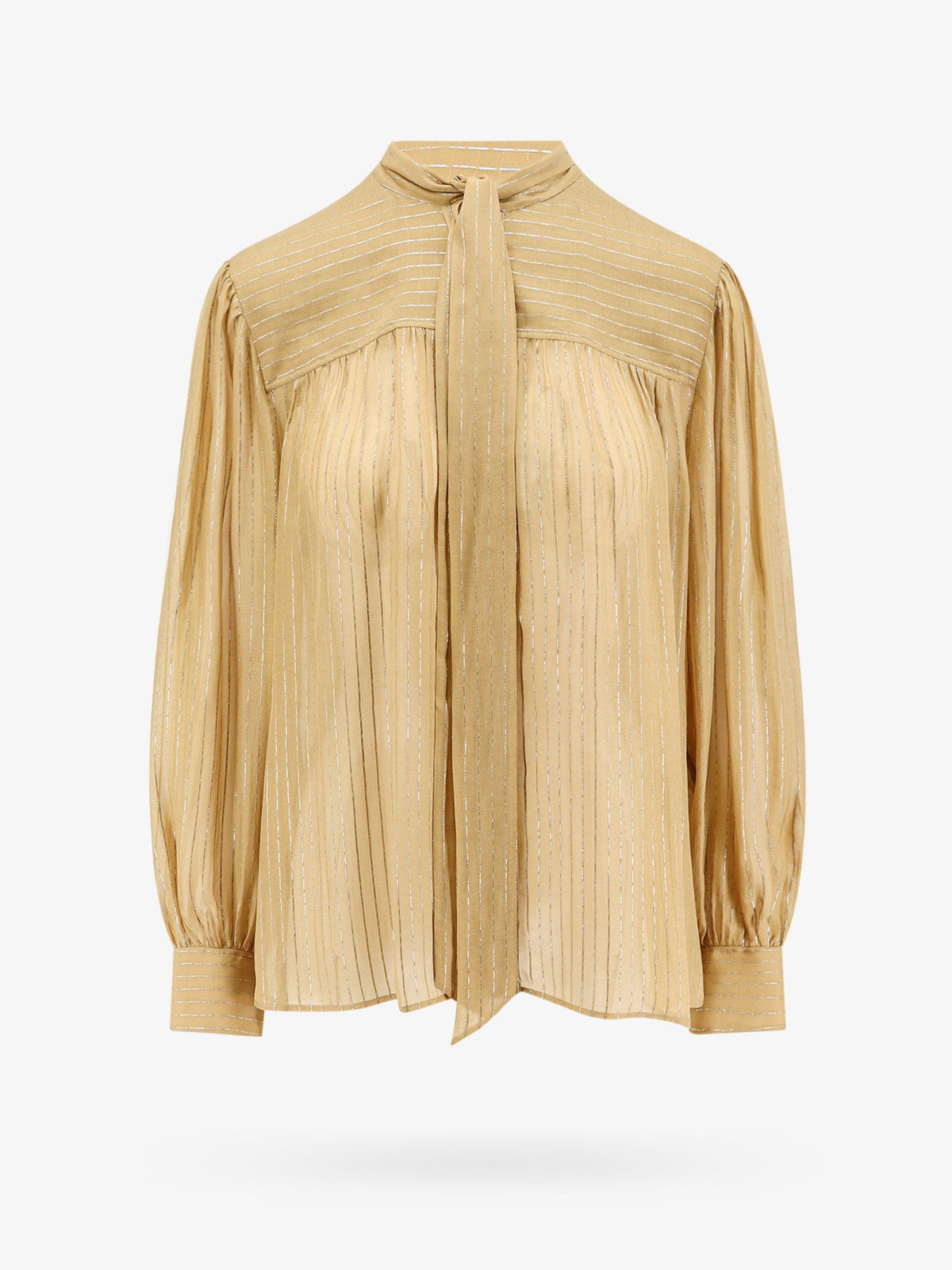 Silk shirt lurex details