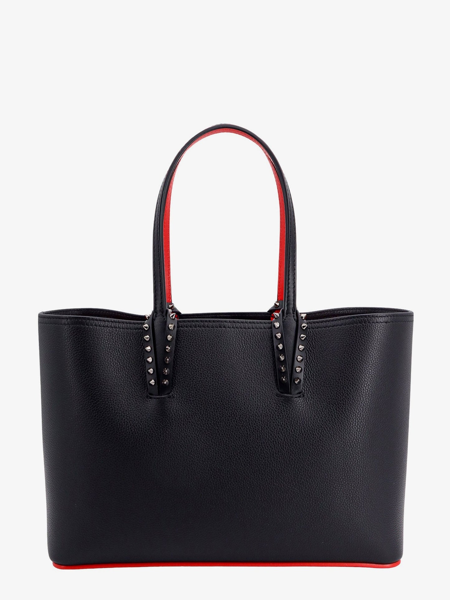 Tote leather bag with removable internal pouch