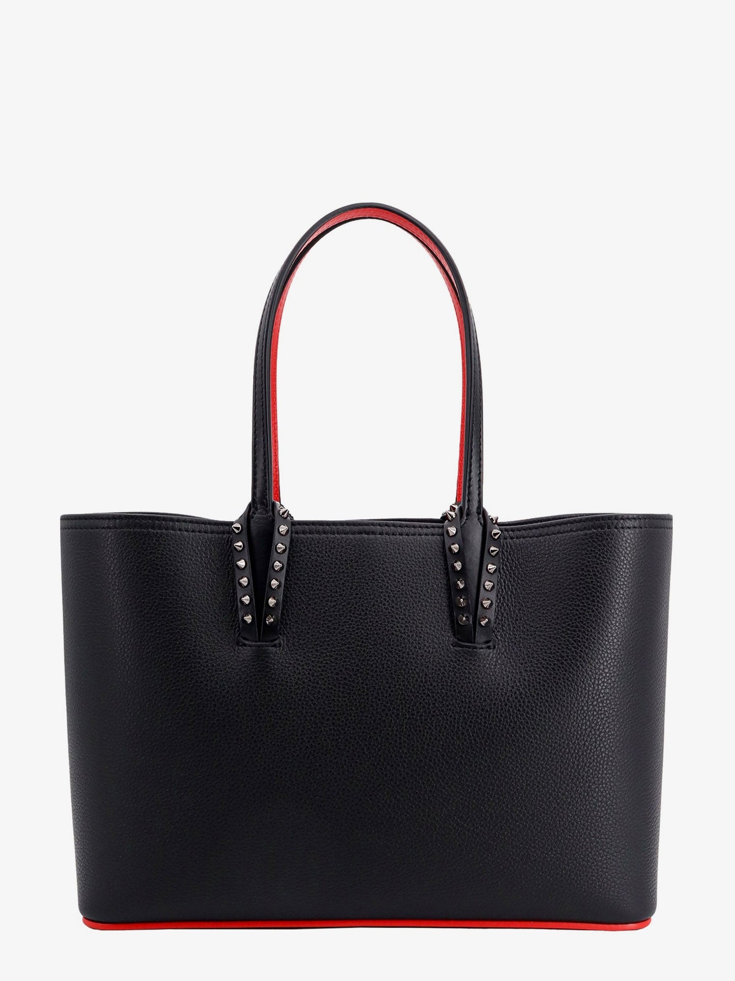Tote leather bag with removable internal pouch