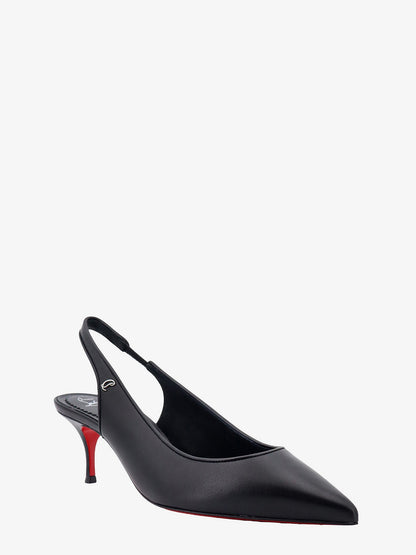 Sporty kate leather slingback with metal monogram thumbnail