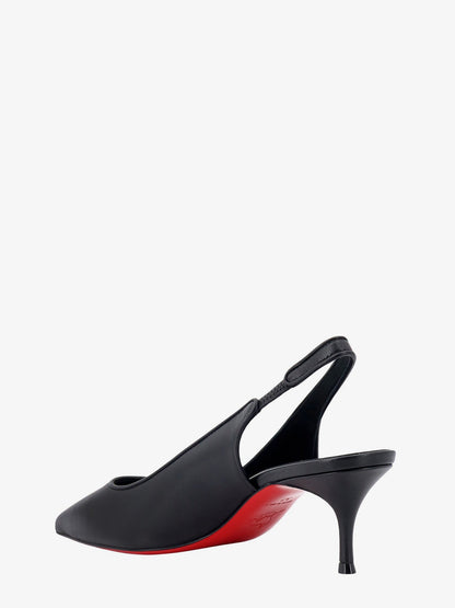 Sporty kate leather slingback with metal monogram thumbnail