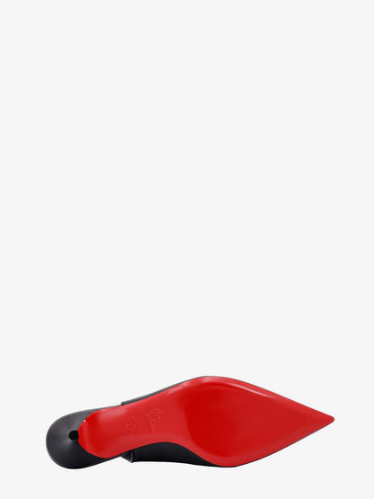 Sporty kate leather slingback with metal monogram thumbnail