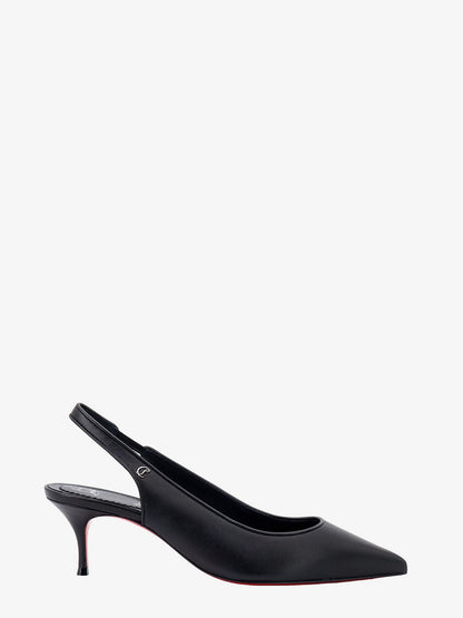 Sporty kate leather slingback with metal monogram thumbnail