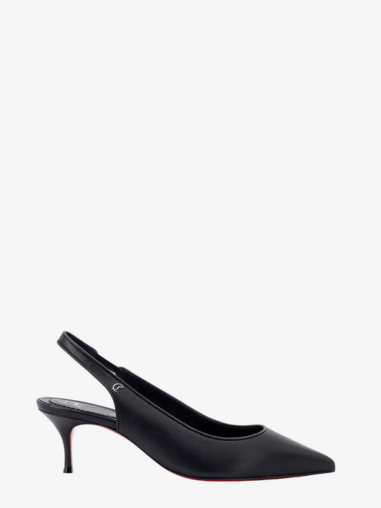 Sporty kate leather slingback with metal monogram