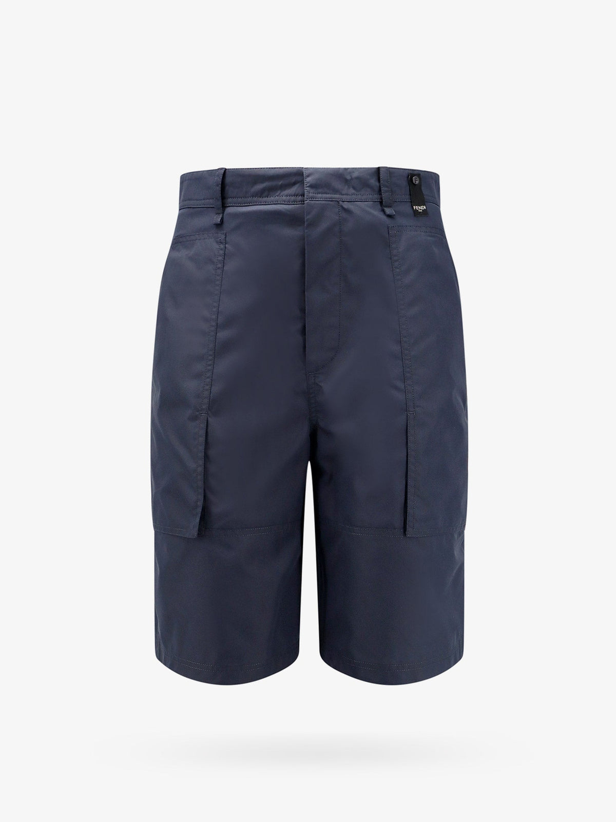 Cotton blend bermuda shorts with FF detail