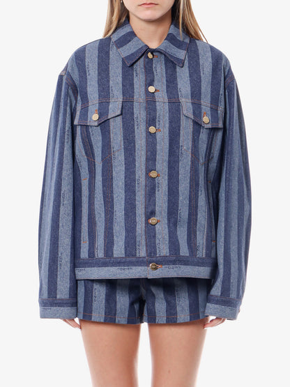 Denim jacket with pequin stripes thumbnail