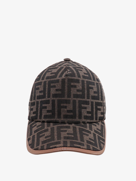 Cotton blend hat with ff motif
