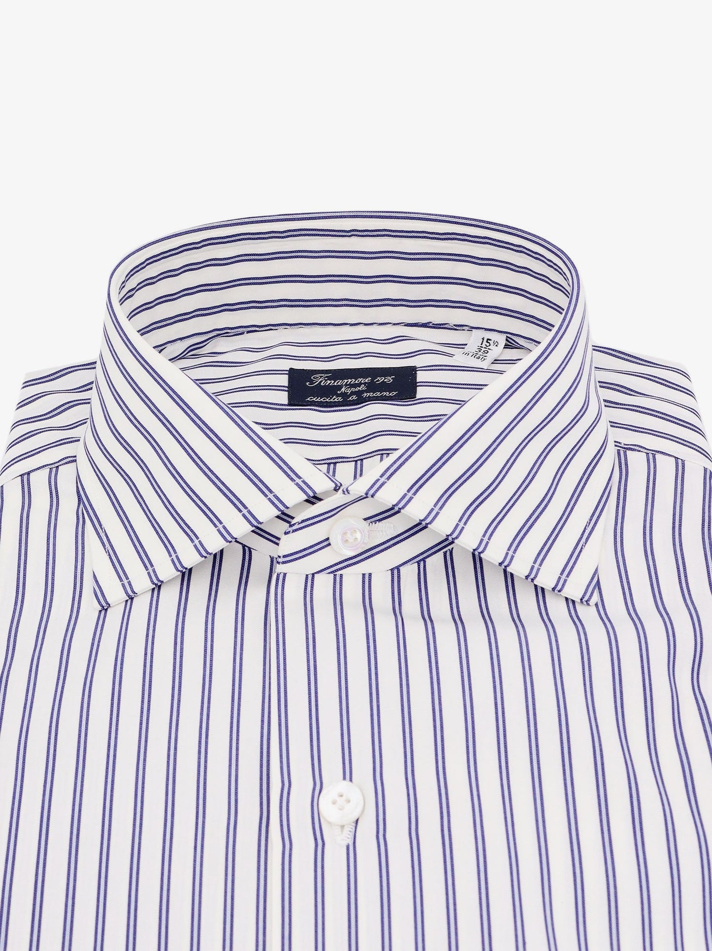 Cotton shirt with striped motif