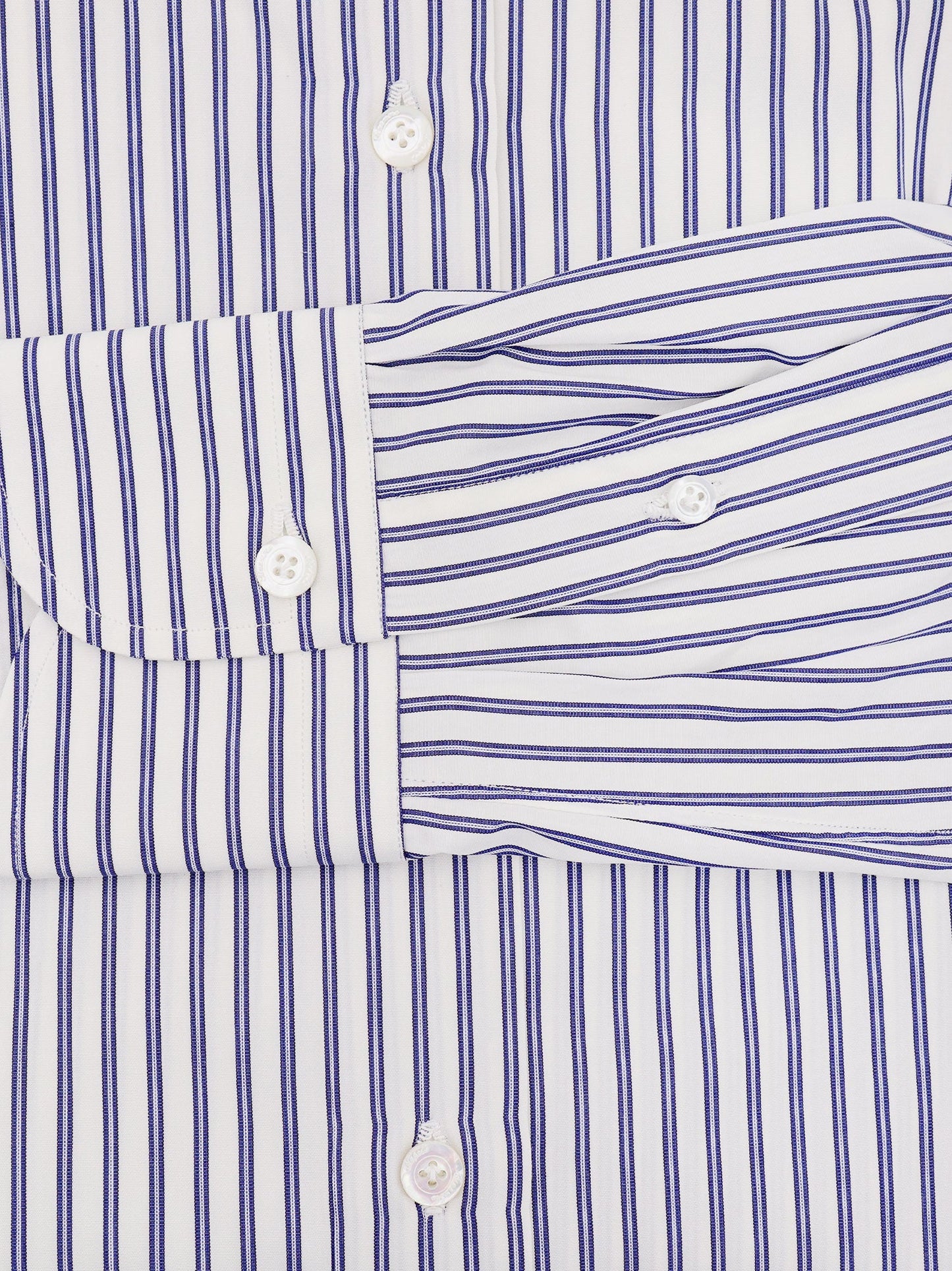 Cotton shirt with striped motif