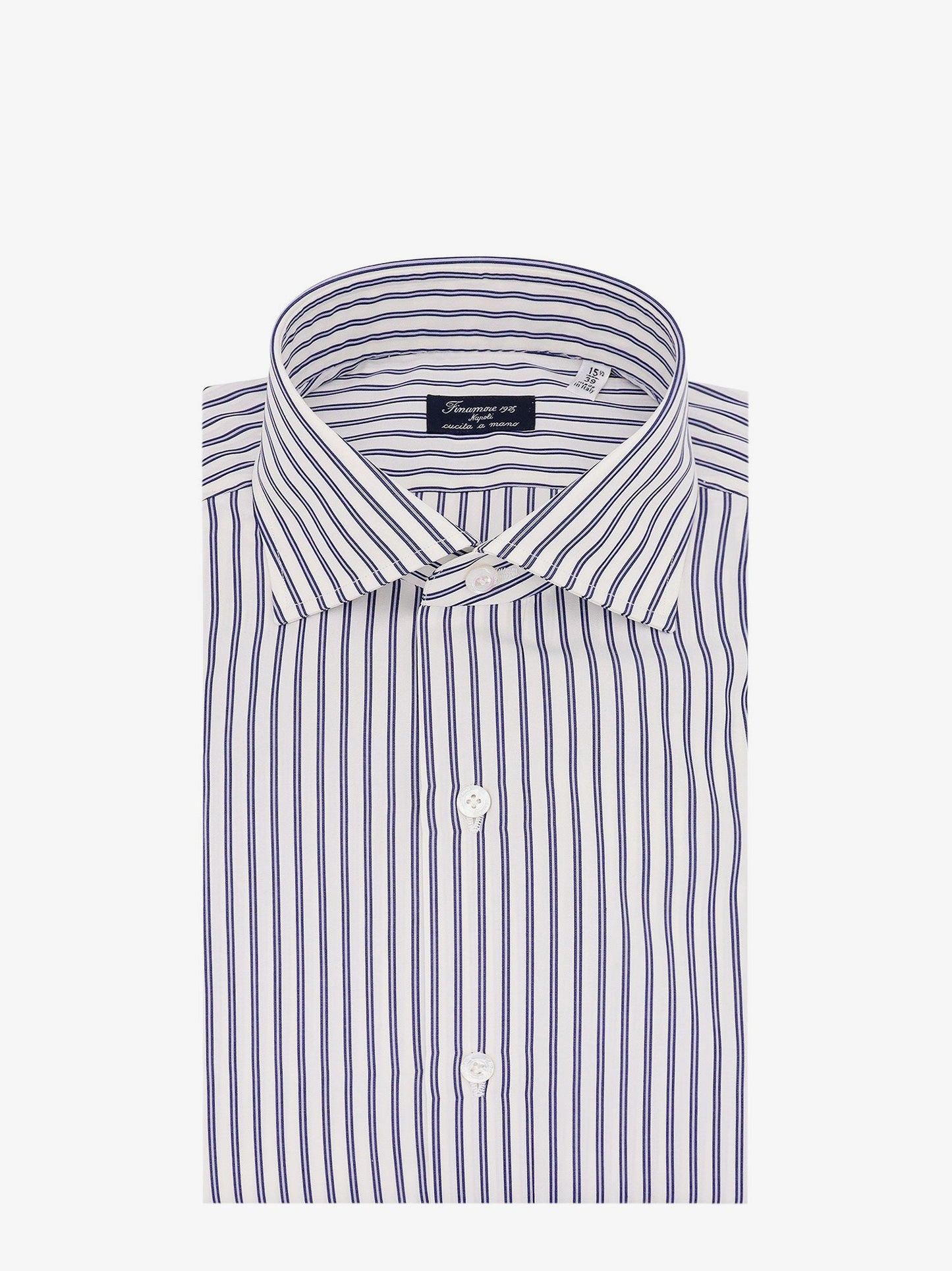 Cotton shirt with striped motif