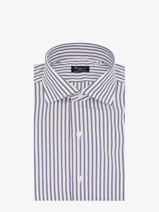 Cotton shirt with striped motif