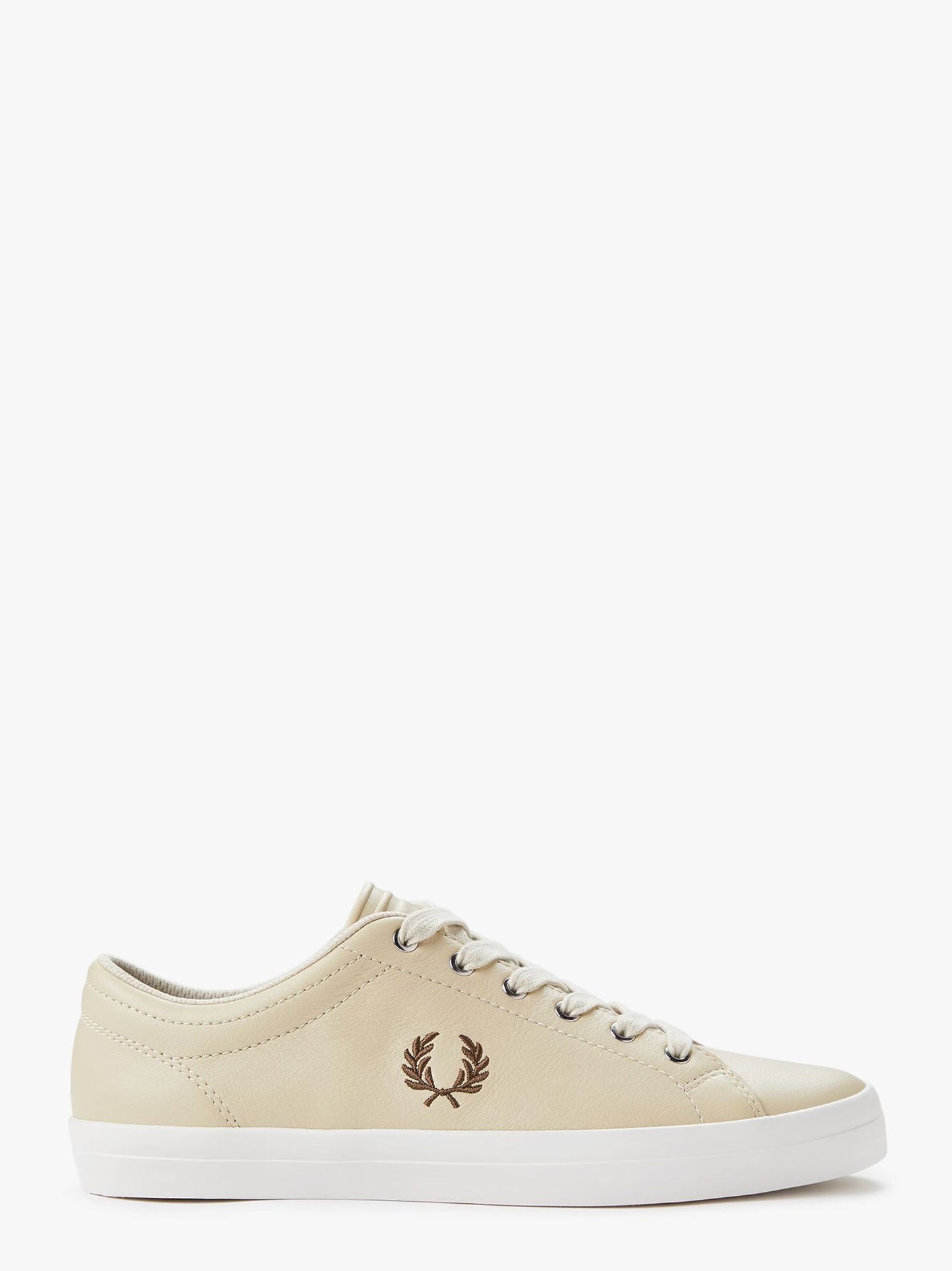 Sneakers in pelle con ricamo logo
