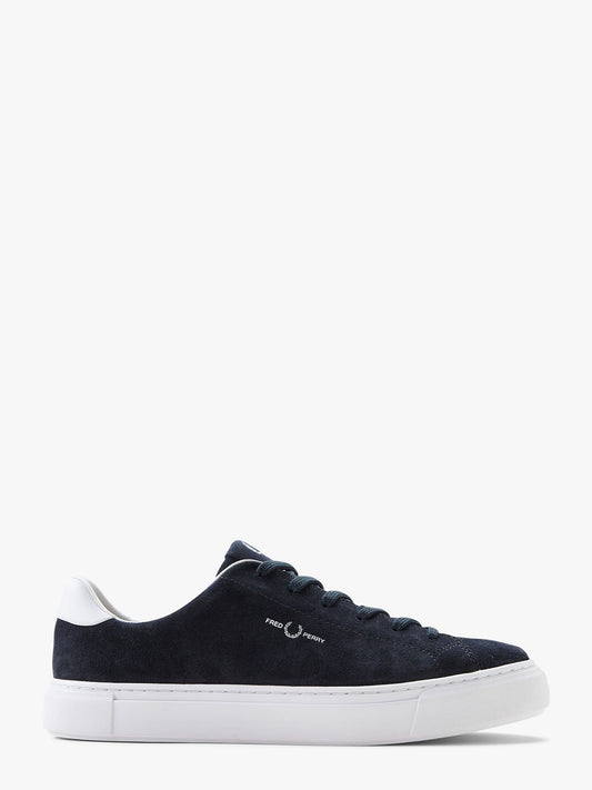 Suede sneakers with logo print