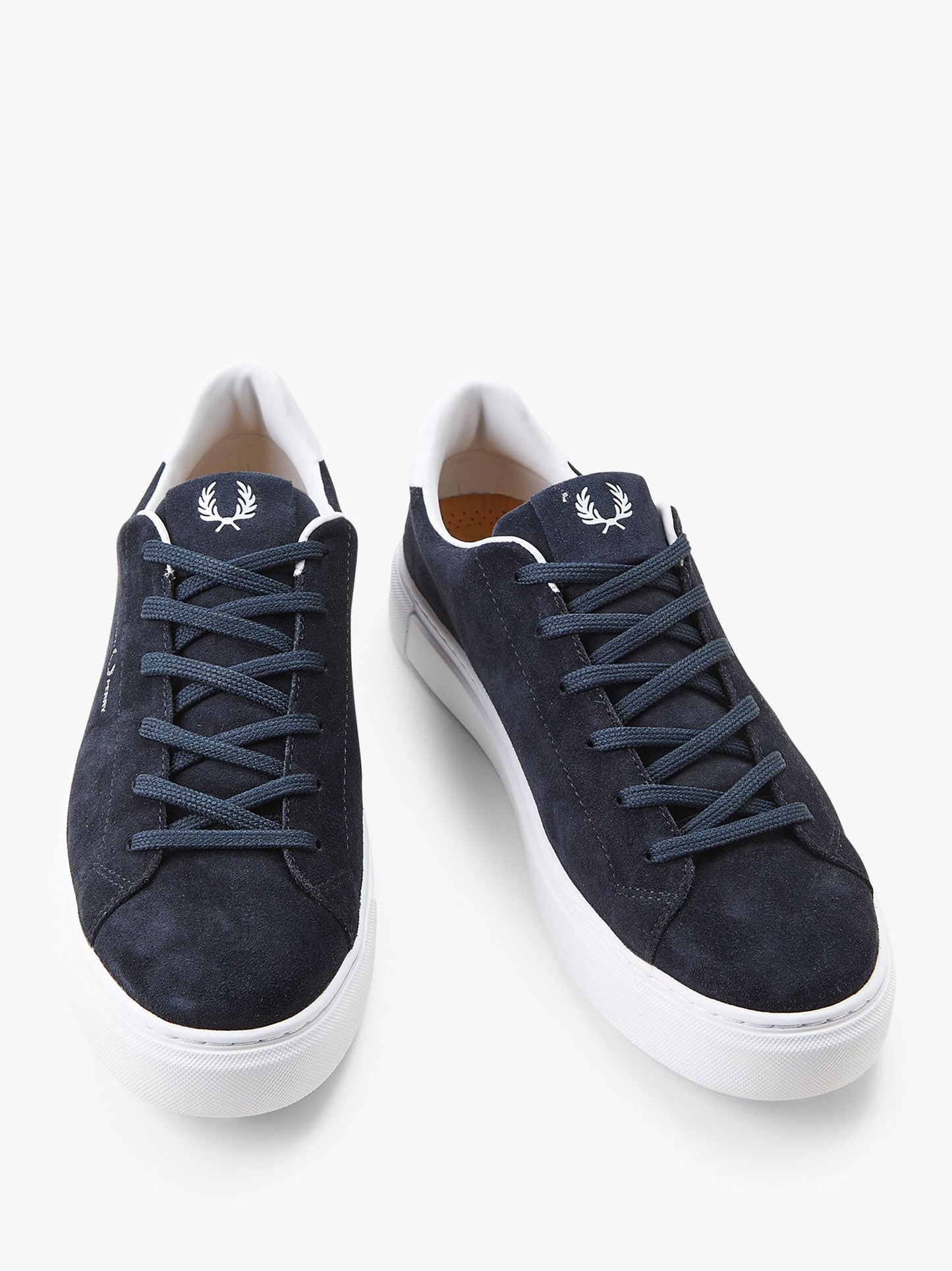 Suede sneakers with logo print