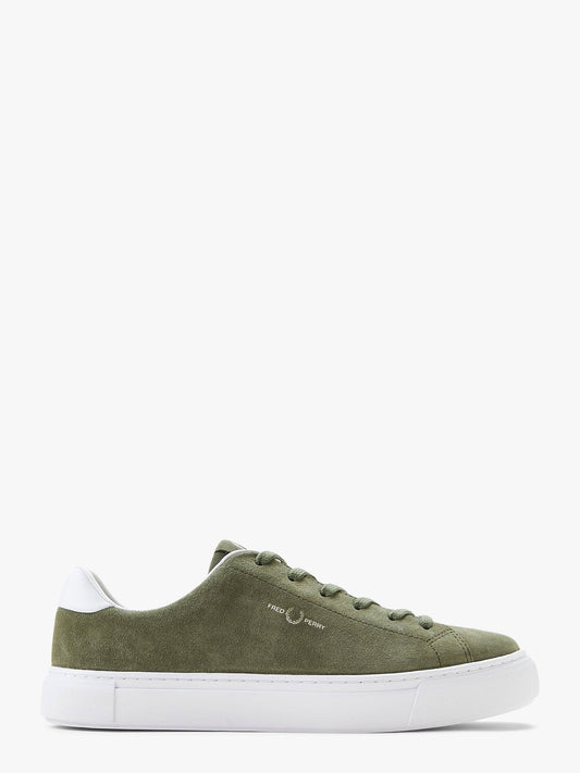 Suede sneakers with logo print