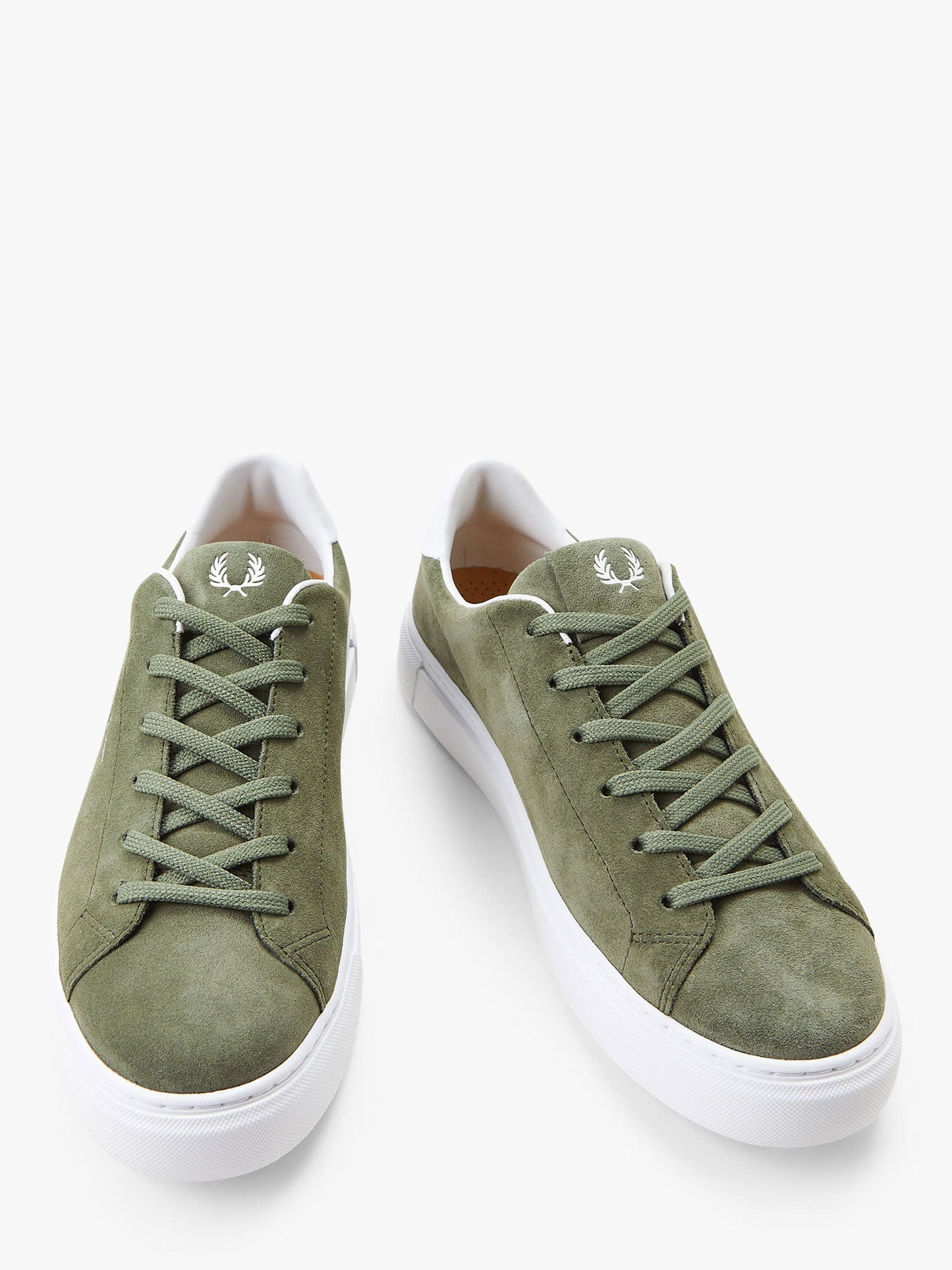 Suede sneakers with logo print