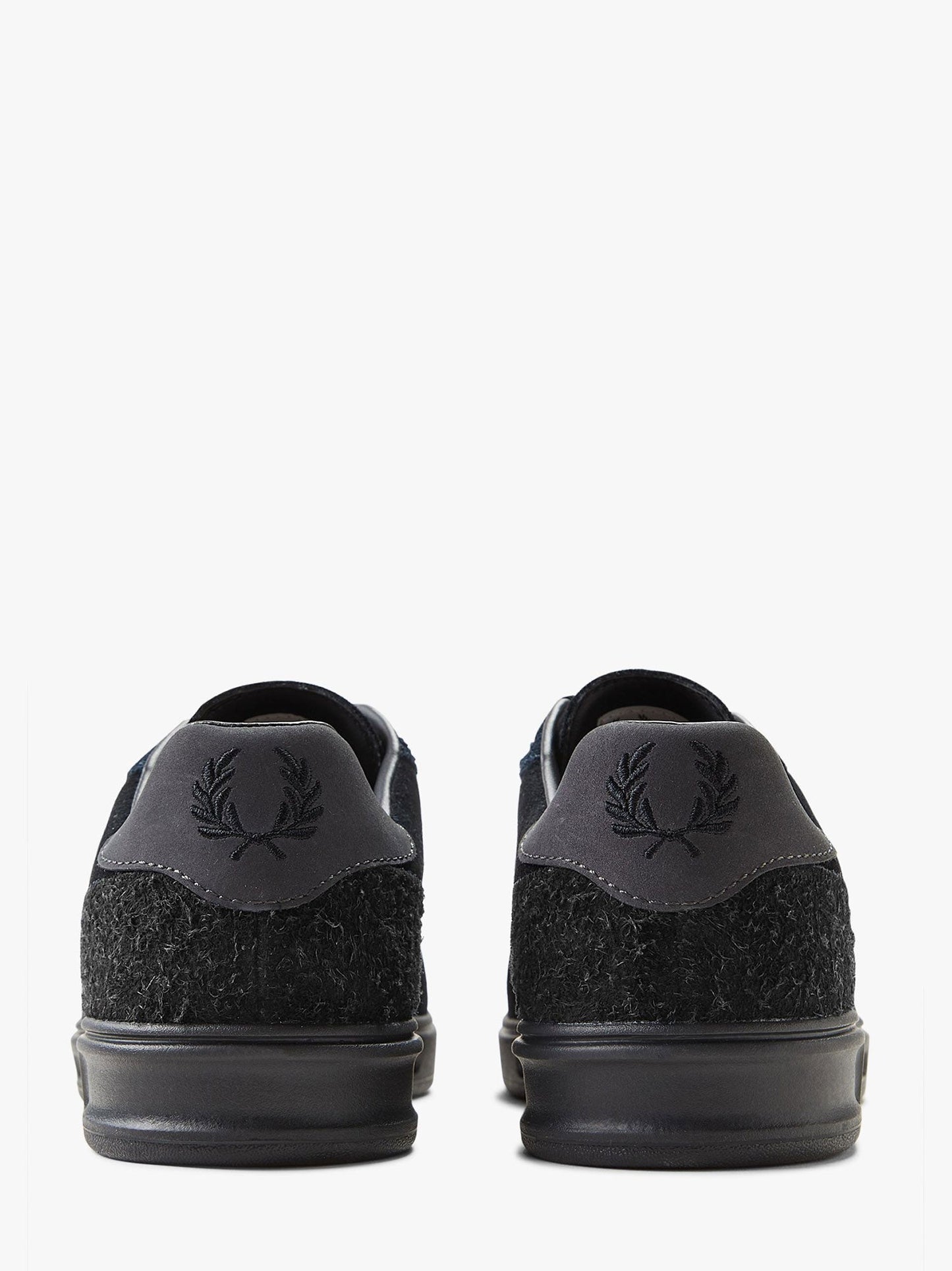 Suede sneakers with iconic embroidery