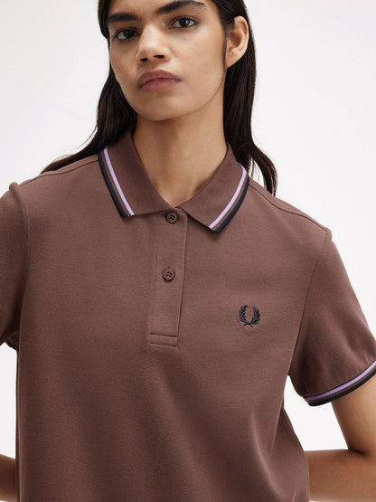 Stretch cotton polo dress with contrasting profiles thumbnail