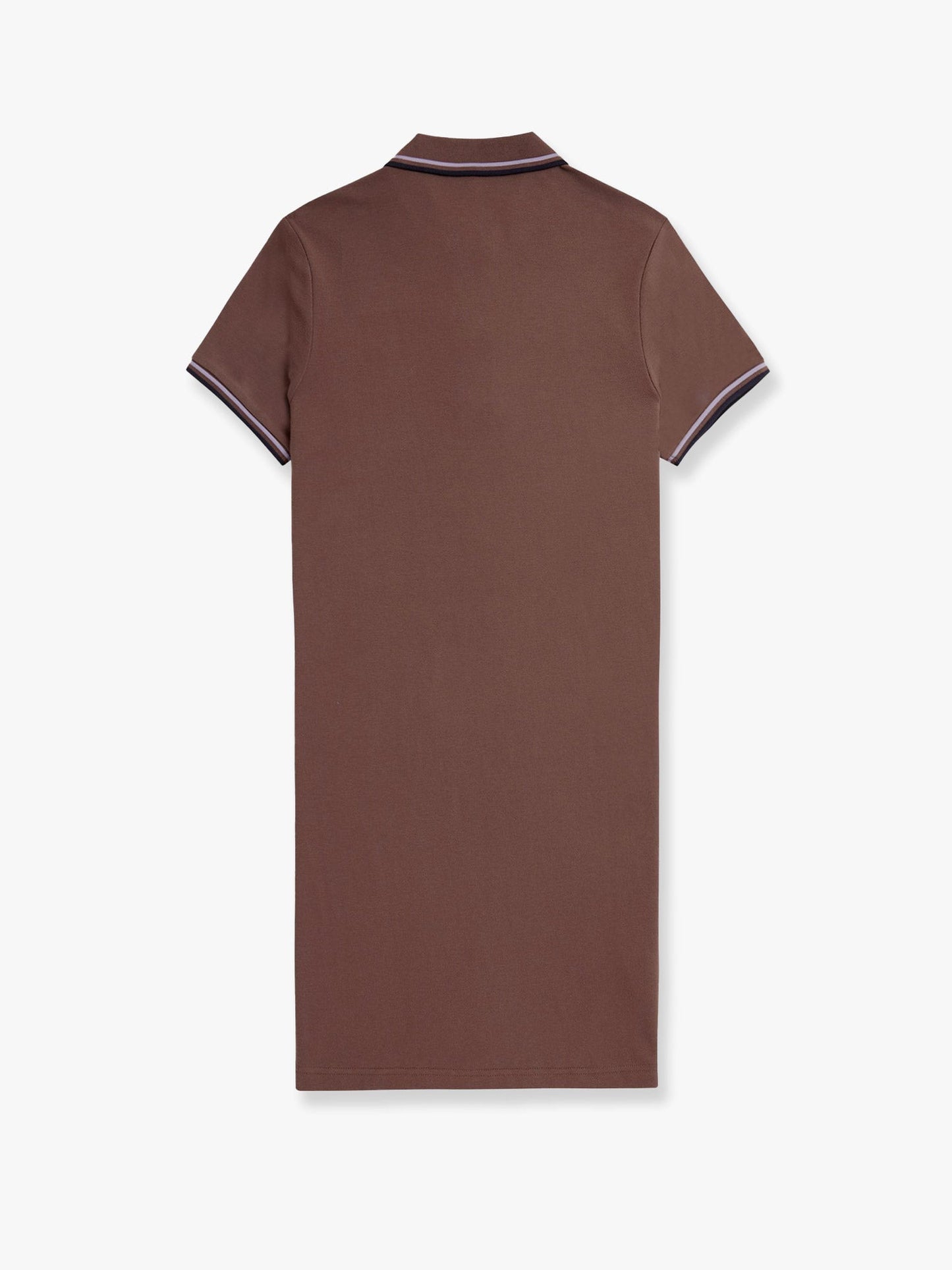 Stretch cotton polo dress with contrasting profiles