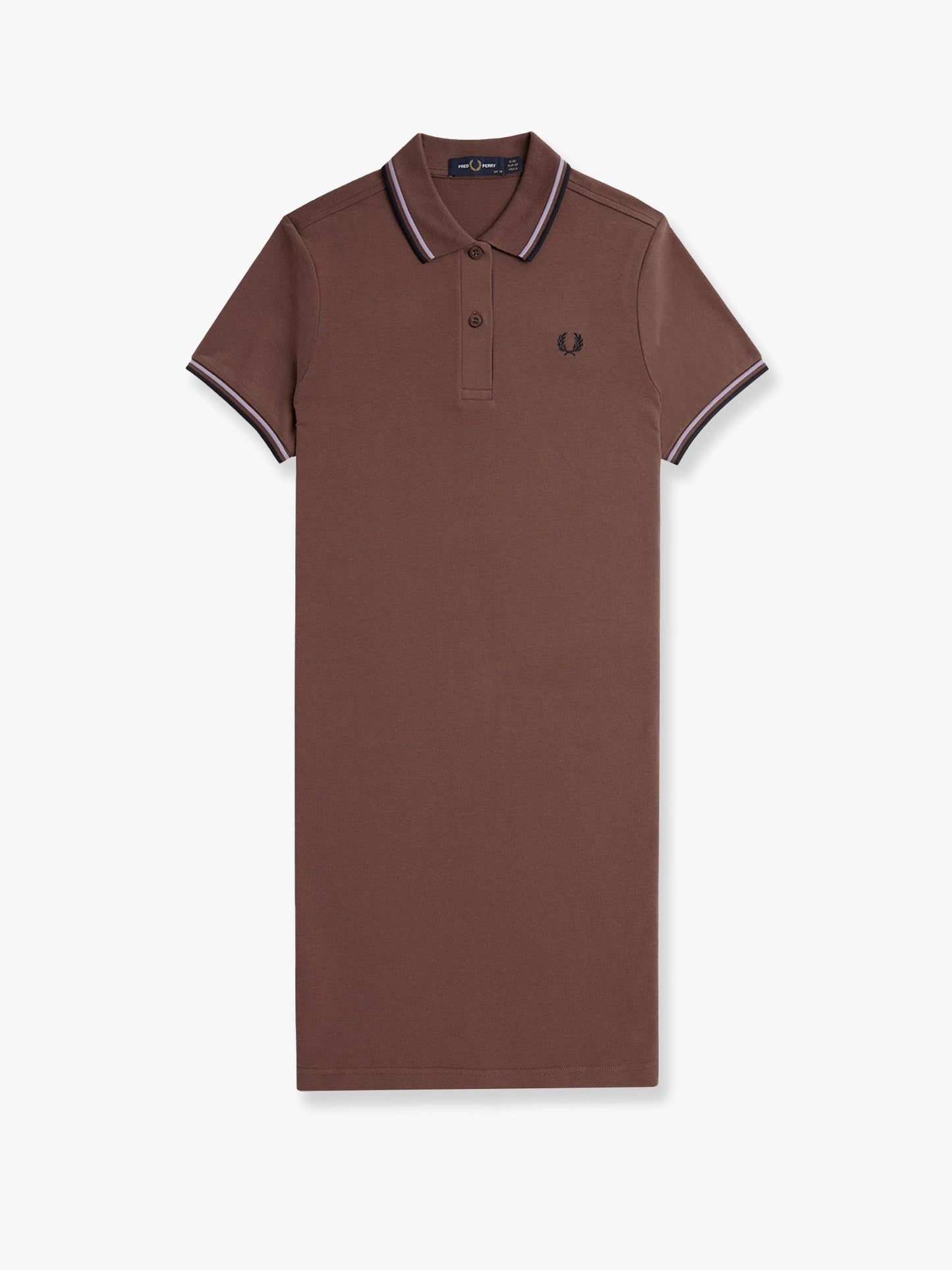 Stretch cotton polo dress with contrasting profiles