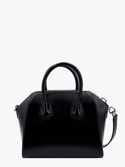 Leather handbag with logo on the front thumbnail