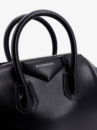 Leather handbag with logo on the front thumbnail