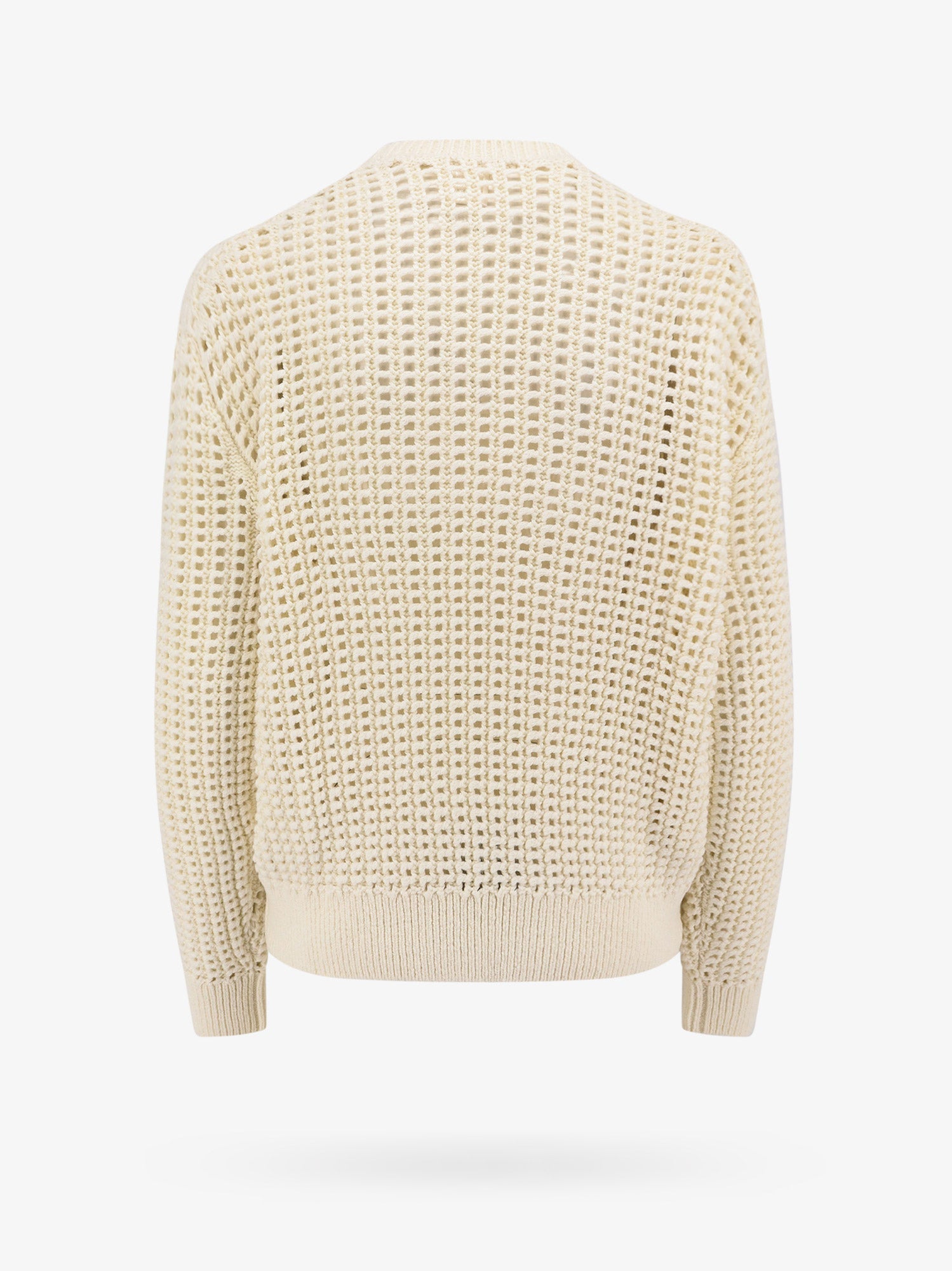 Wool and cashmere perforated sweater - Main Image