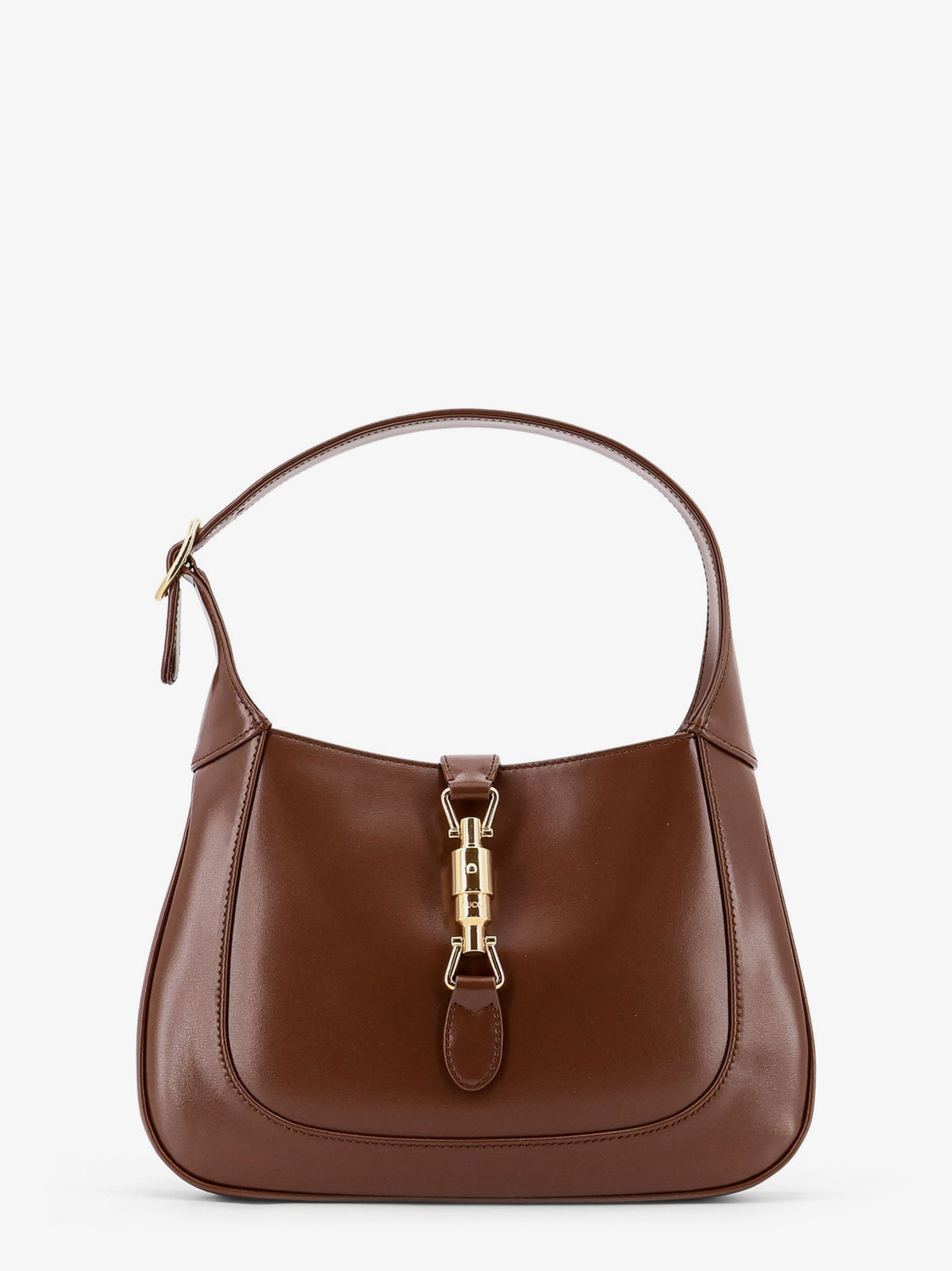 Leather shoulder bag metal details
