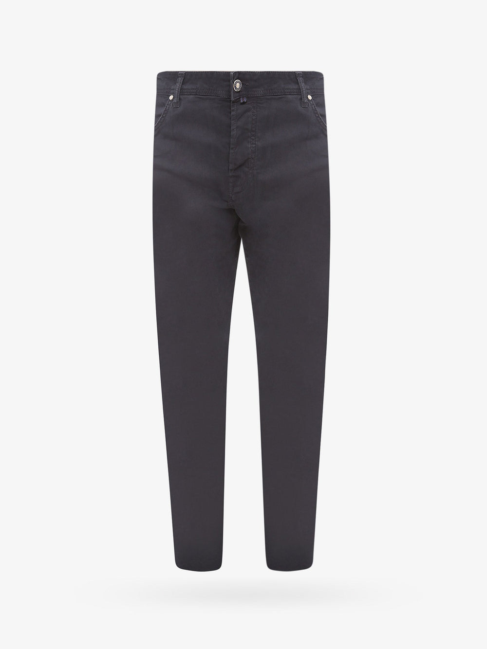 Example: Regular slim fit cotton trouser back pony skin patch
