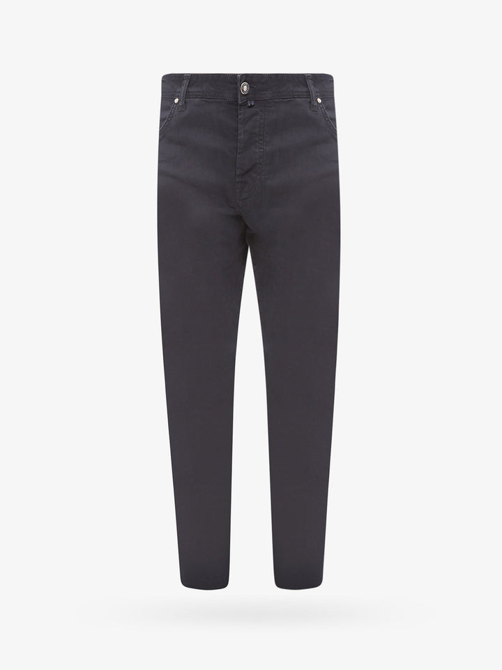 Example: Regular slim fit cotton trouser back pony skin patch