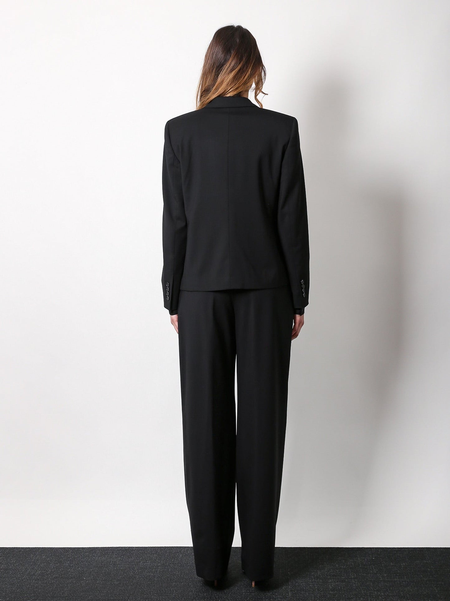 Wool blazer with iconic brooch