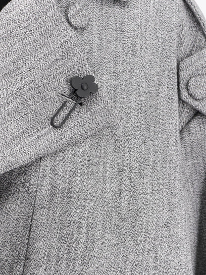 Double-breasted wool blend trench thumbnail