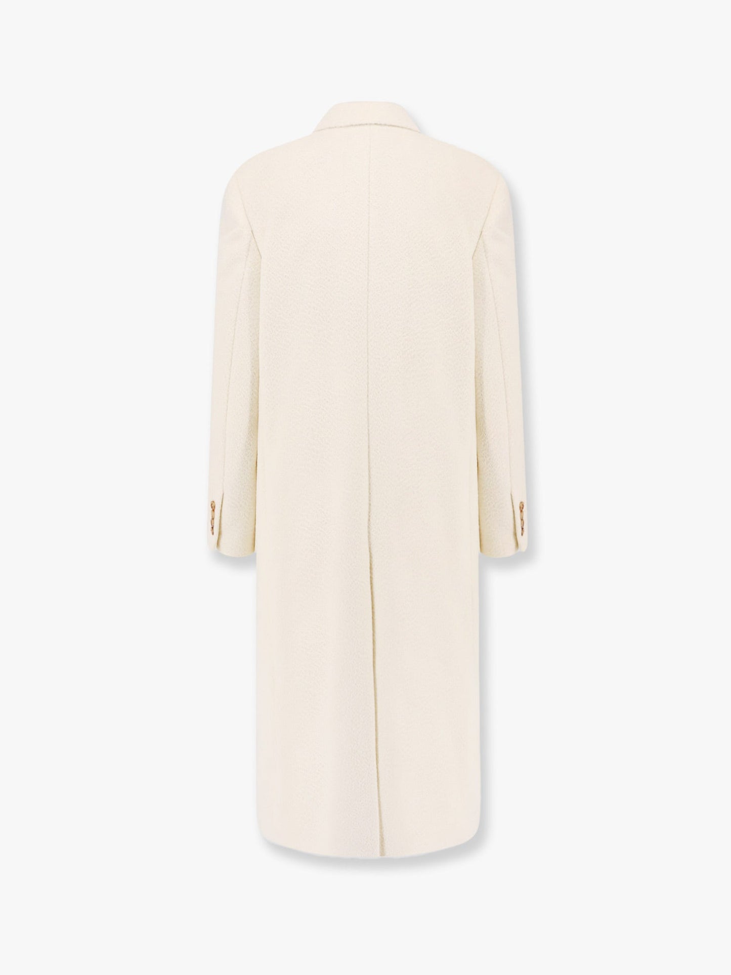 Wool and alpaca coat with iconic brooch