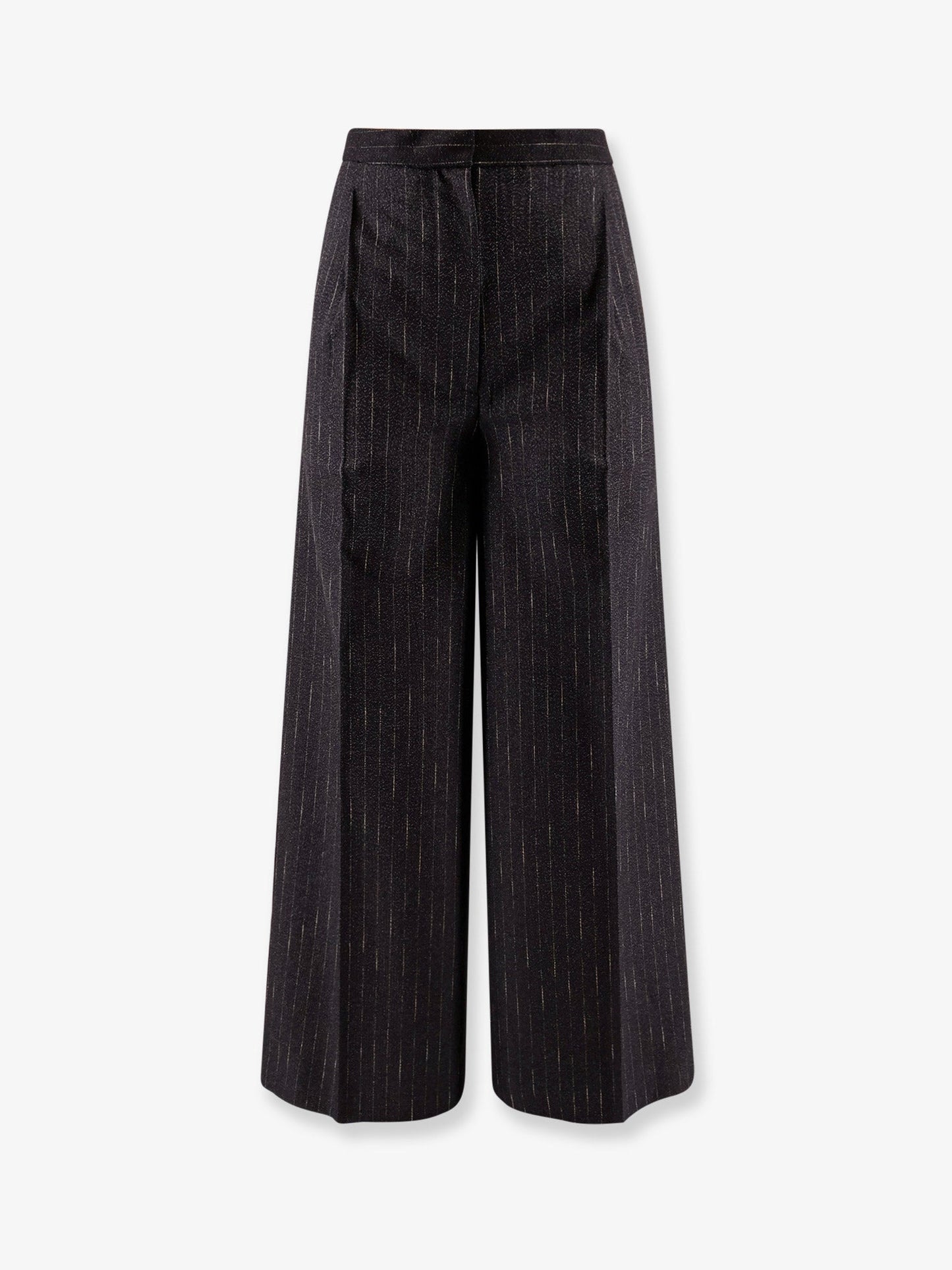 Pinstripe fabric wide trouser