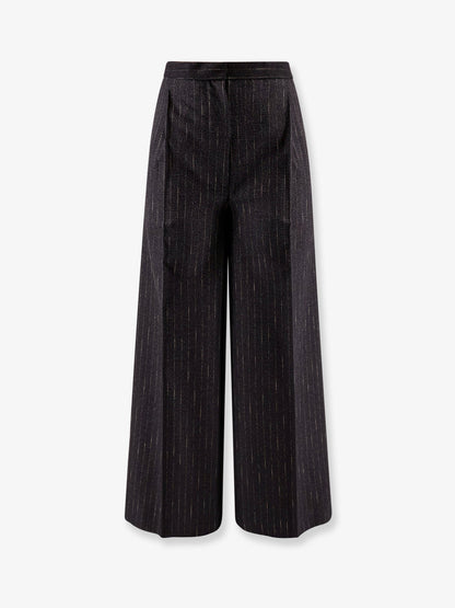 Pinstripe fabric wide trouser thumbnail
