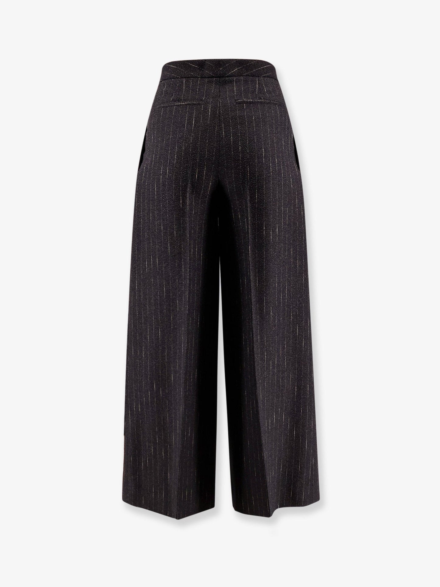 Pinstripe fabric wide trouser